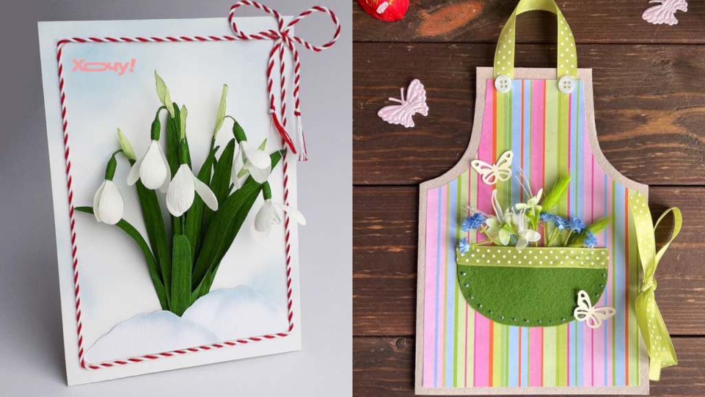 Объемная открытка для мамы на 8 Марта: мастер-класс для детей от 5 лет (ФОТО)