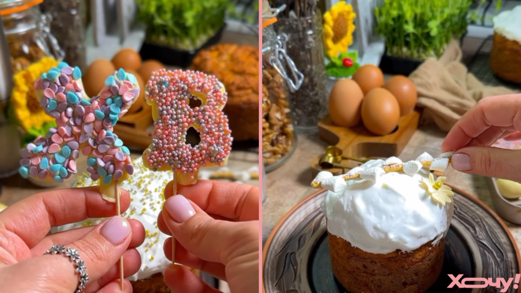 Стильные буквы и "ивовые веточки" своими руками: две крутые идеи декора пасок за 5 минут (ВИДЕО)