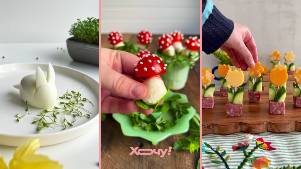 Зайчики, грибочки и цветочки: 4 ярких весенних закусок, которые понравятся и детям, и взрослым (ВИДЕО)
