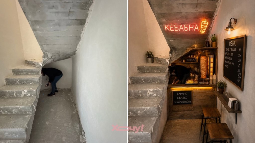 Свалка, точка с шауромой или читальня: как предлагают обыграть место под лестницей пользователи threads