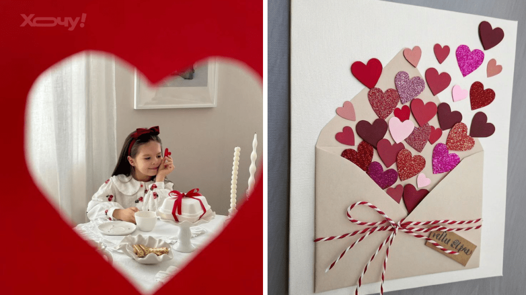 Милая валентинка для мамы с сердцами: мастер-класс для малышей (ВИДЕО)