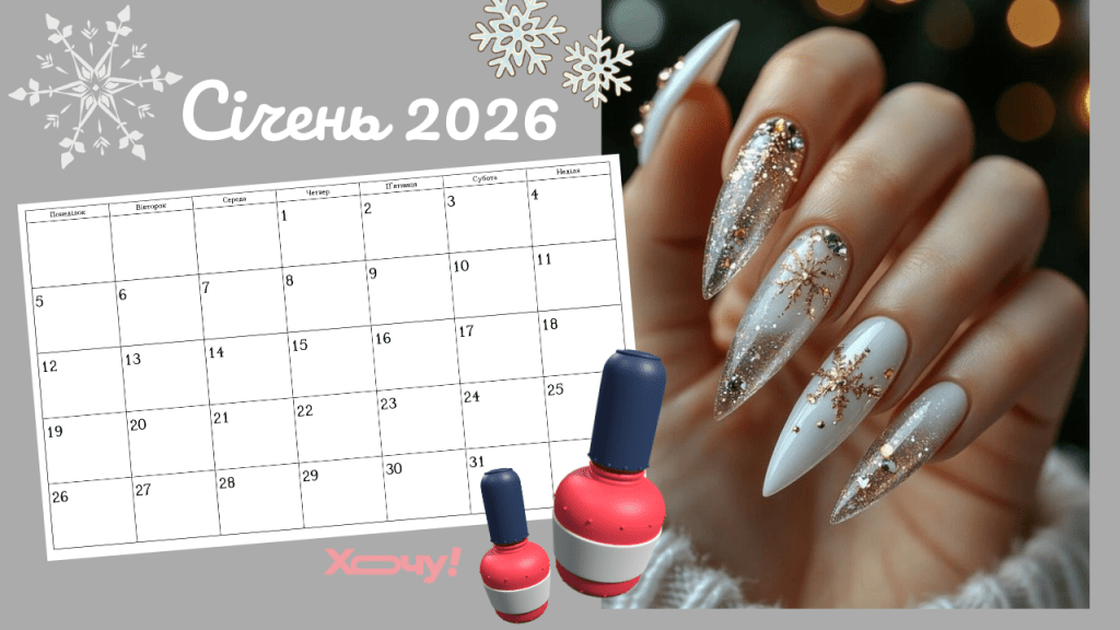 Маникюрный календарь на январь 2026: когда лучше делать ногти