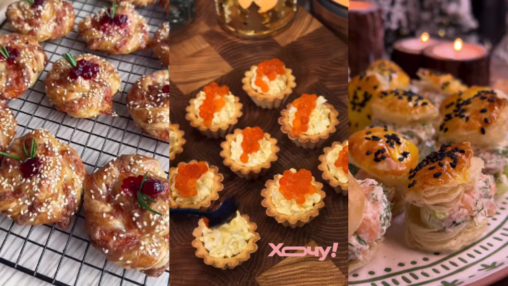 Яркие завитки, ракушки и классические тарталетки: три идеи новогодних закусок, которые удивят гостей (ВИДЕО)