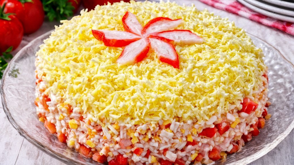 Замість “Шуби” та “Олів’є” приготуйте на Великдень цей салат: красива закуска з крабовими паличками (РЕЦЕПТ)