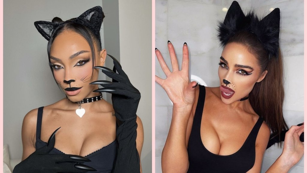 Просто и соблазнительно: делаем макияж кошки на Хэллоуин за 5 минут — фото и видео