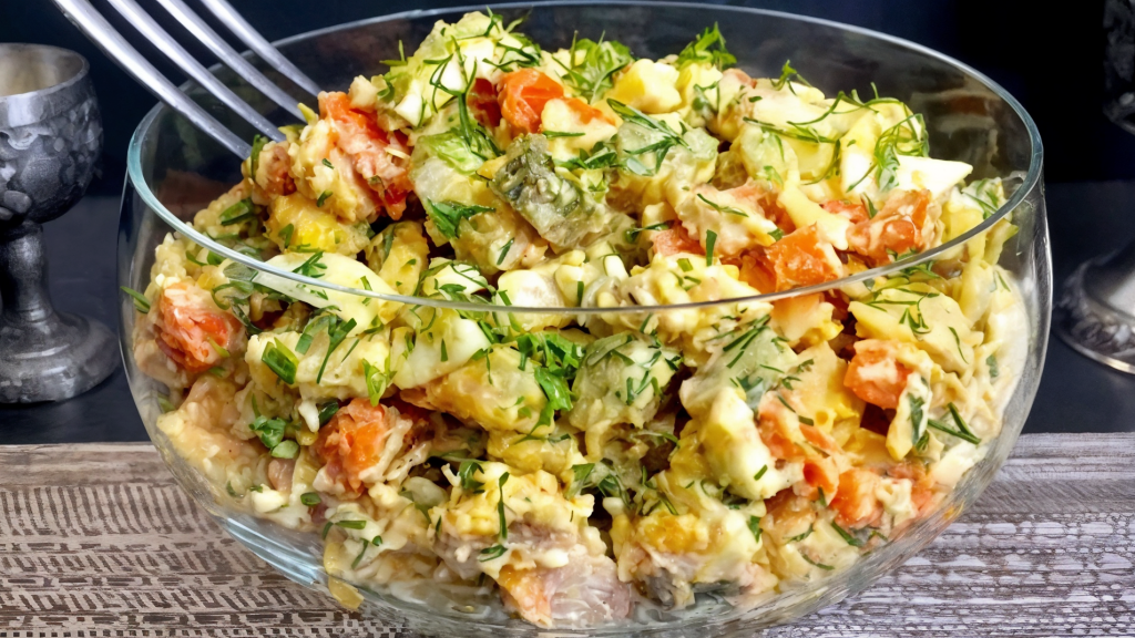 Этот салат вкусный даже без майонеза: закуска, которая "переплюнет" и Оливье, и Крабовый (РЕЦЕПТ)