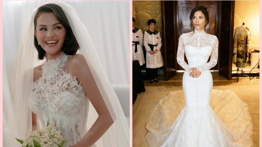 Самые красивые свадебные платья звезд 2025: эффектные образы Лорен Санчес, Селены Гомес и других знаменитостей (ФОТО)