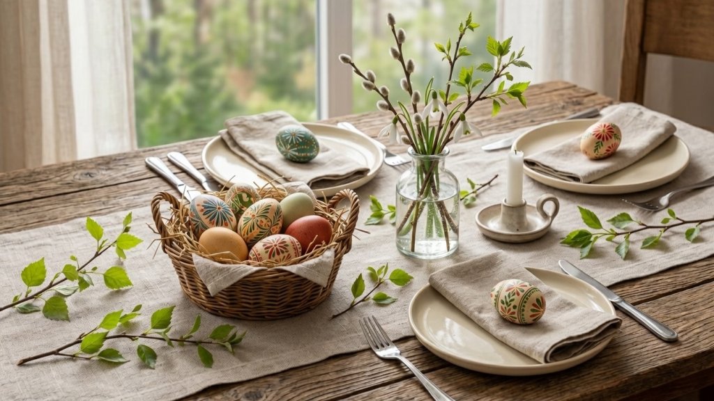 6 идей как украсить стол и квартиру: Пасхальный декор 2026