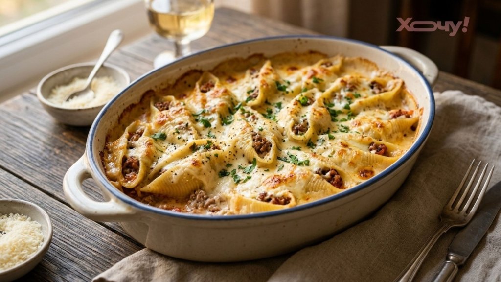 Ракушки с фаршем под нежным соусом бешамель: итальянская классика для вашего уютного вечера