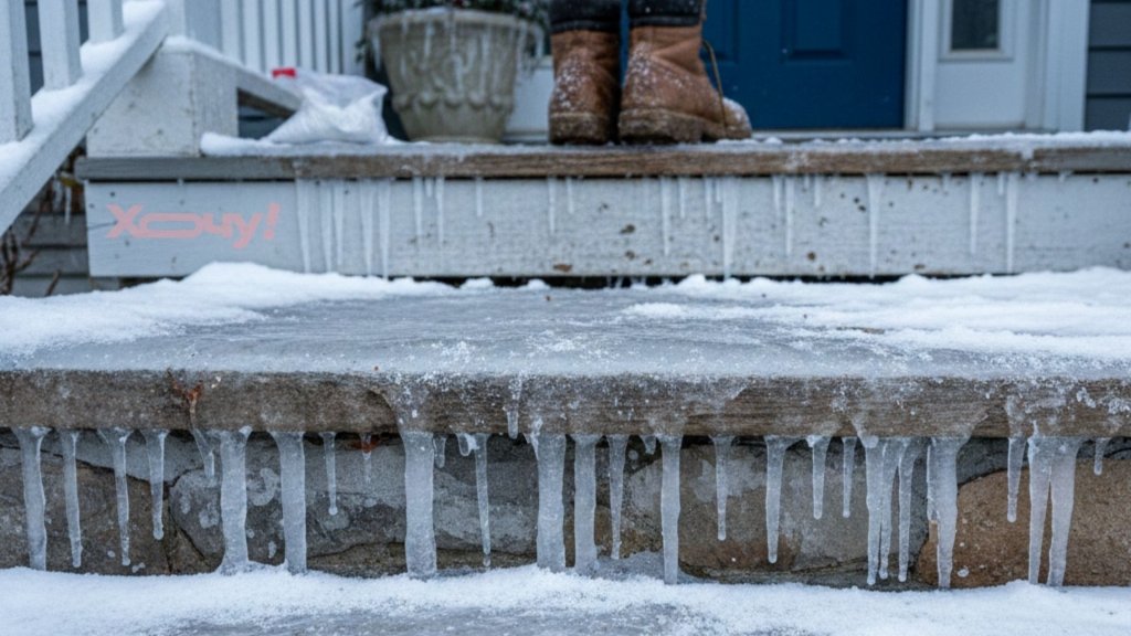 Как убрать гололед у дома без вреда для обуви и покрытия: действенный лайфхак