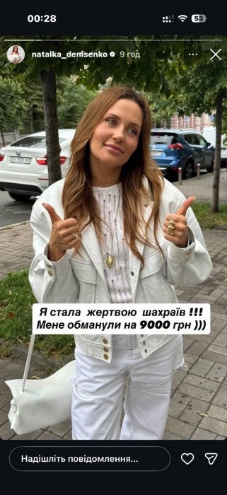 Наталья Денисенко стала жертвой мошенников, фото