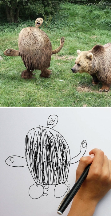Как дети рисуют зверей фото