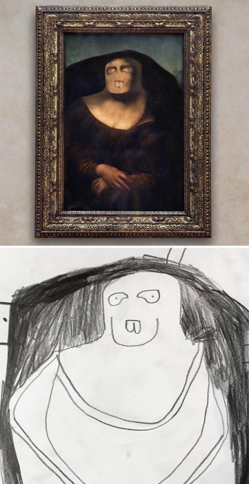 Мона Ліза у виконанні дітей фото