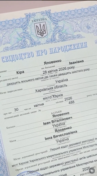 Инна Белень рассекретила имя новорожденной дочери