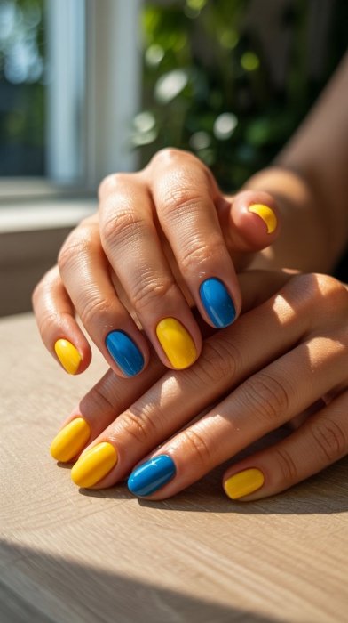 Патриотический маникюр 2025, идеи