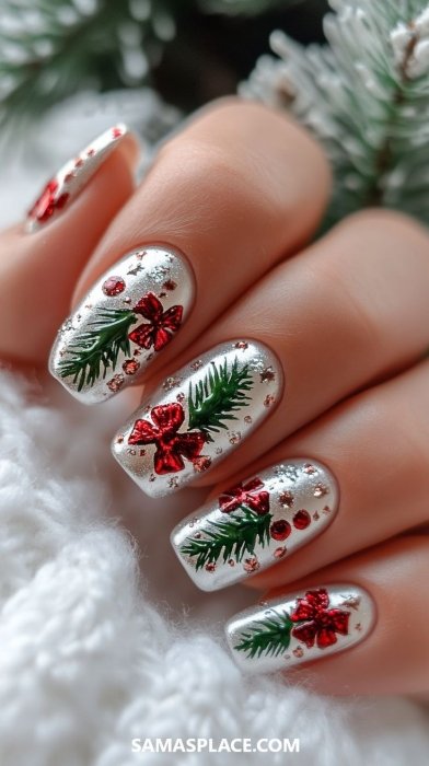 Наймодніший манікюр на Різдво 2025, ідеї