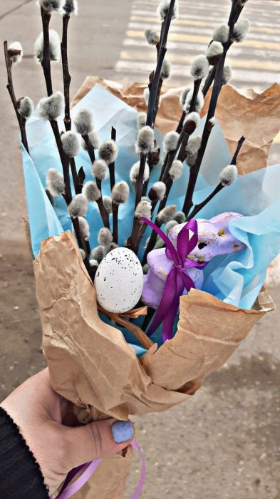 Как сделать стильный букет на Вербное Воскресенье