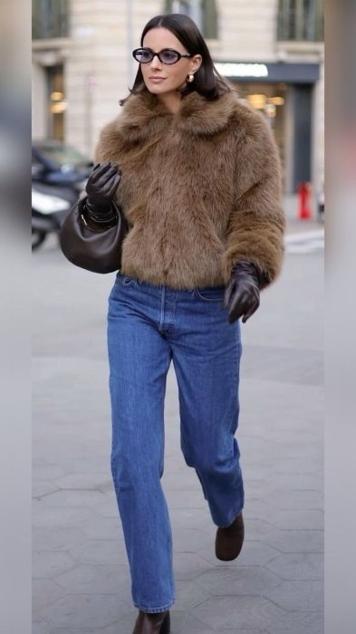 Модные шубы из искусственного меха зима 2025/26.