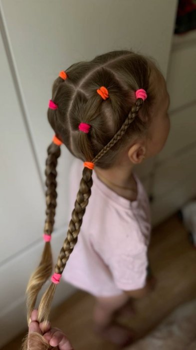 Міцна зачіска для дівчинки на зиму