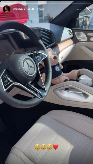 Мишина показала новый Mercedes