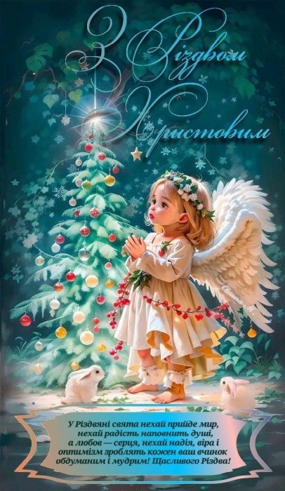 С Рождеством Христовым! Видеопоздравления, картинки, открытки — на украинском - фото №7