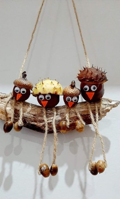 Делаем декор из каштанов, идеи