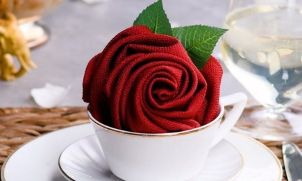 Троянди, лілеї та сердечки: майстер-клас, як скласти серветку на святковий стіл (ФОТО)