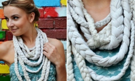 Мастер-класс стилиста: шарф-ожерелье из маек