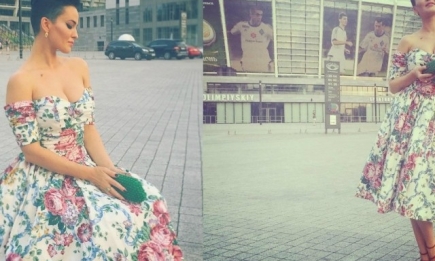Винтажный шик: Даша Астафьева в платье 67-го года
