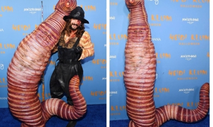 В образе дождевого червя: Хайди Клум показала самый эффектный костюм на Хэллоуин (ФОТО)