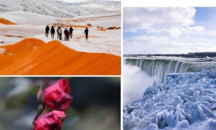 Аномальная зима-2018: снег в Сахаре, -40 в Америке, замерший Ниагарский водопад и цветущие розы в Украине (ФОТО+ВИДЕО)