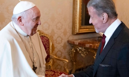 Сильвестр Сталлоне сошелся в поединке со своим фанатом Папой Римским (ВИДЕО)