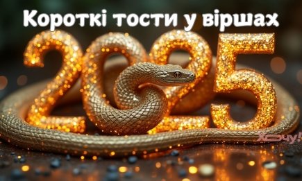 Тости на Новий 2025 рік: короткі приємні привітання у картинках