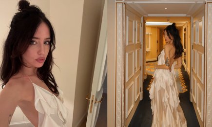 В платье за 125 тысяч грн: Дорофеева похвасталась луком на благотворительном мероприятии Усика в Лондоне (ФОТО)