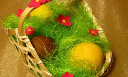 Поделки к Пасхе: корзинки с яйцами