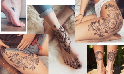 Татуировка на ноге для девушки: как и где набить тату
