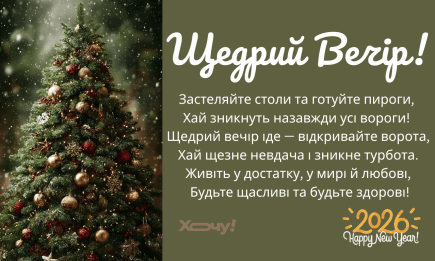 Со Щедрым вечером! Искренние поздравления и праздничные открытки на украинском языке