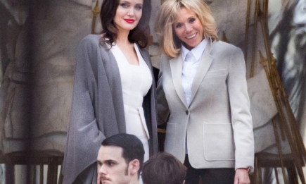 Вот так встреча: Анджелина Джоли и Бриджит Макрон познакомились в Париже (ФОТО)