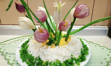 Самый красивый весенний салат: за "Подснежником" гости станут в очередь (РЕЦЕПТ)