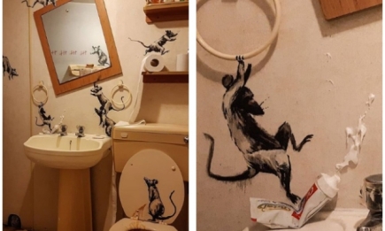 Творческая самоизоляция: как художних Бэнкси разрисовал ванную комнату (ФОТО)