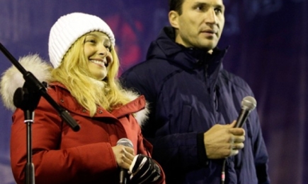 Невеста Владимира Кличко выступила на Евромайдане