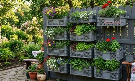 Превратят участок в картинку из Pinterest: полезные поделки из пластиковых ящиков для дачи (ФОТО)