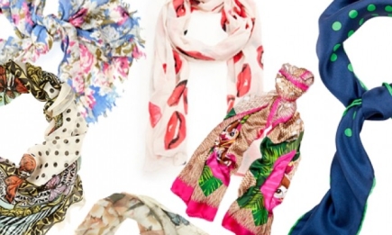 50 весенних шарфов, платков и косынок: тренды и варианты