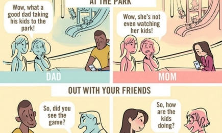 Вы такой милый отец, ну а вы ужасная мать: комиксы продемонстрировали, как по-разному воспринимают родителей разных полов