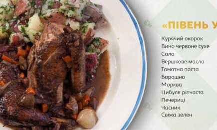 Рецепт французского блюда "Coq au vin" от Алексея Душки