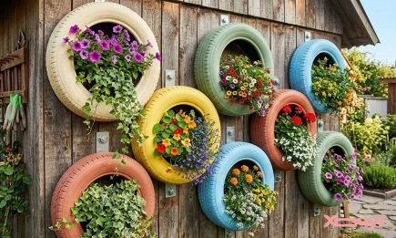 Соседи лопнут от зависти: как превратить старую шину в шикарную клумбу, если у вас мало места (ФОТО)