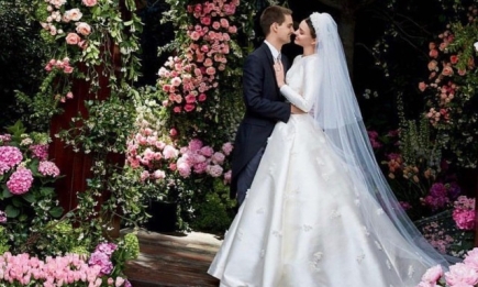 Тайная свадьба Миранды Керр: модель вышла замуж в платье Dior в стиле Грейс Келли