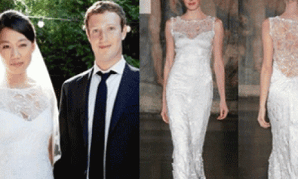 Жена Цукерберга выбрала дешевое свадебное платье