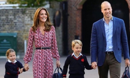 Очень трогательно: герцоги Кембриджские отвели принца Джорджа и принцессу Шарлотту в школу (ФОТО+ВИДЕО)