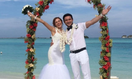 В годовщину брака с Андреем Фединчиком, Наталья Денисенко очаровала кадрами тайной свадьбы на Мальдивах (ФОТО)